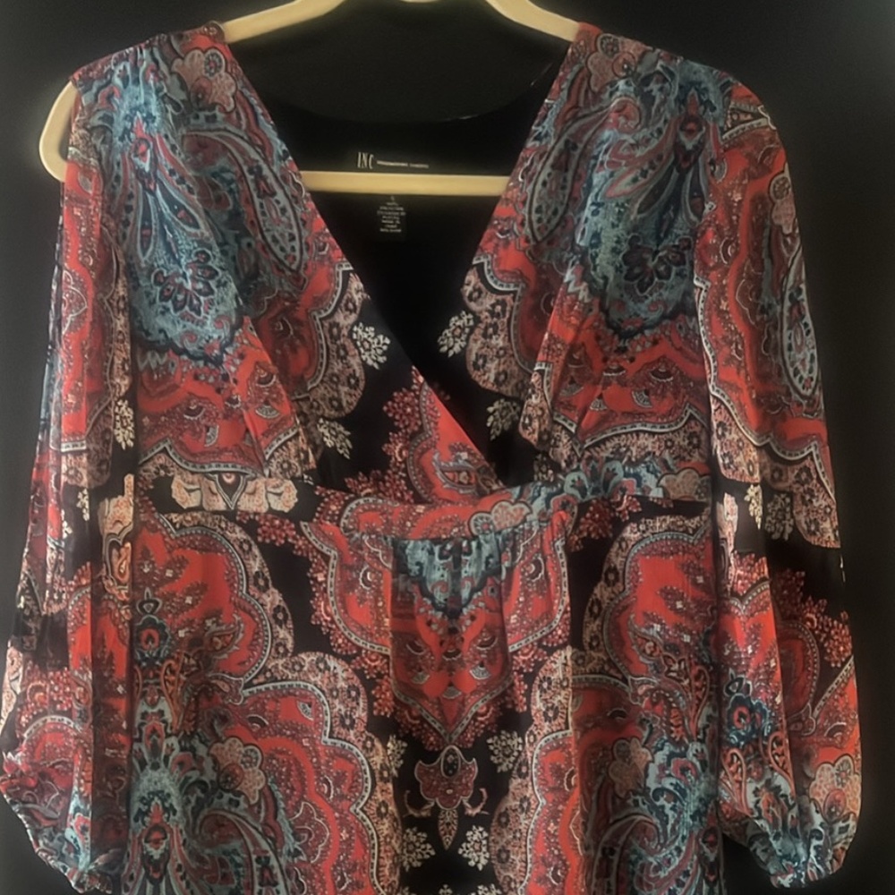 INC. Paisley Split Sleeve Dress